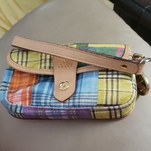 Cute canvas Dooney and Bourke wristlet